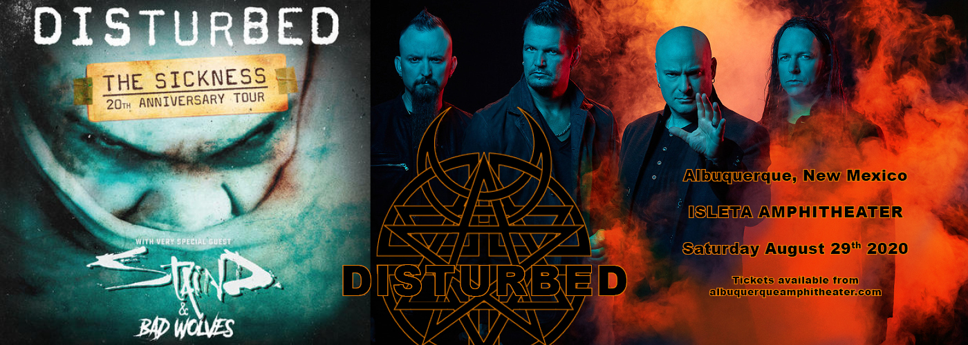 Disturbed, Staind & Bad Wolves [CANCELLED] Tickets 20th August