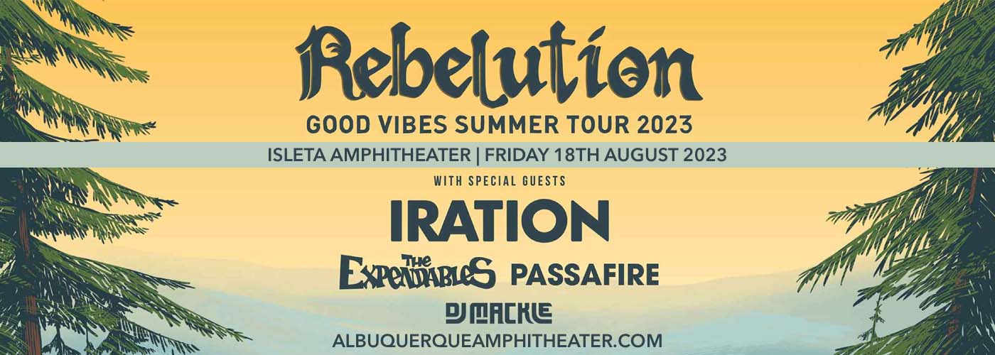 Rebelution Tickets 18th August Isleta Amphitheater in Albuquerque